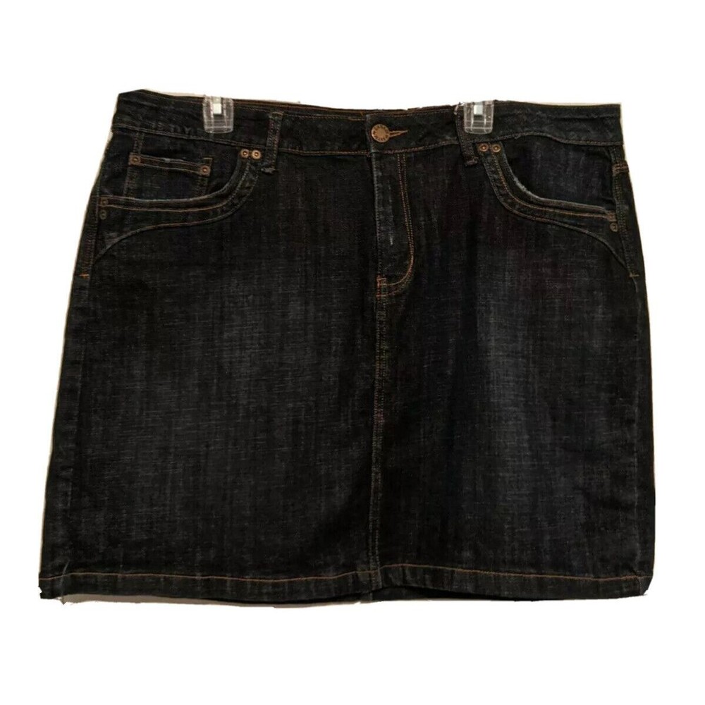 Zana Di Jeans Skirt Womens 22 Blue High Waisted Dark Wash Mid Rise A Line